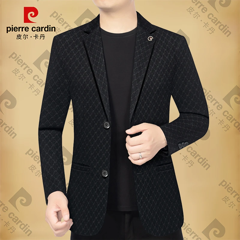 皮尔卡卡丹男士新款西服春秋季男装西装领外套时尚潮流上衣男装