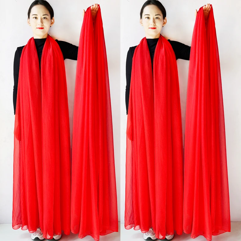 本命年大红色超大旅游拍照丝巾女夏季防晒沙滩纱巾洋气时尚长披肩