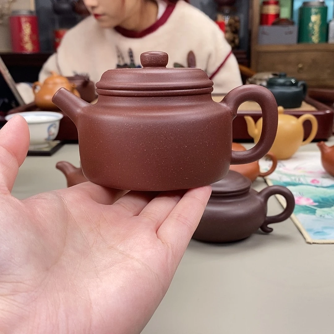 茶壶紫砂四号井紫泥半手德钟190cc