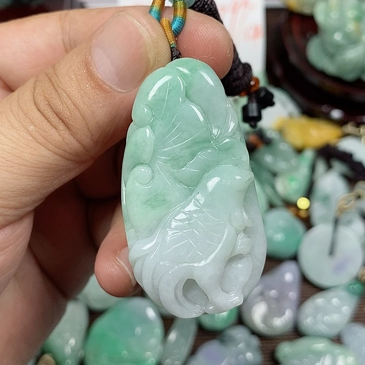 翡翠未镶嵌颈饰天然翡翠玉A货配证书