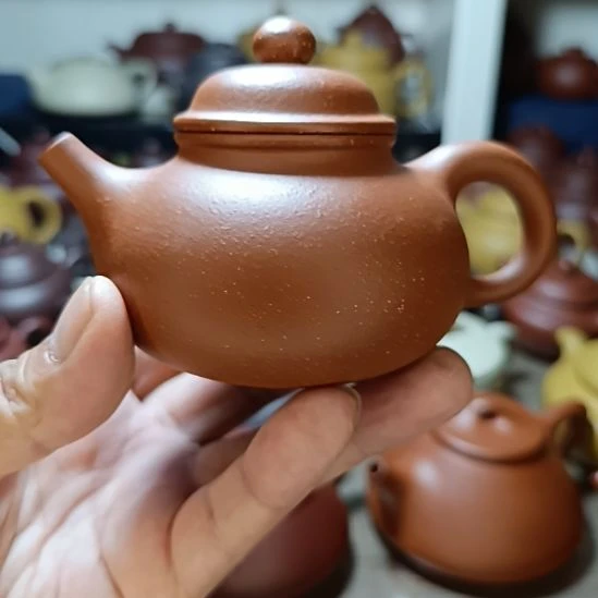 紫砂茶盘原矿黄降坡容天220cc半手工