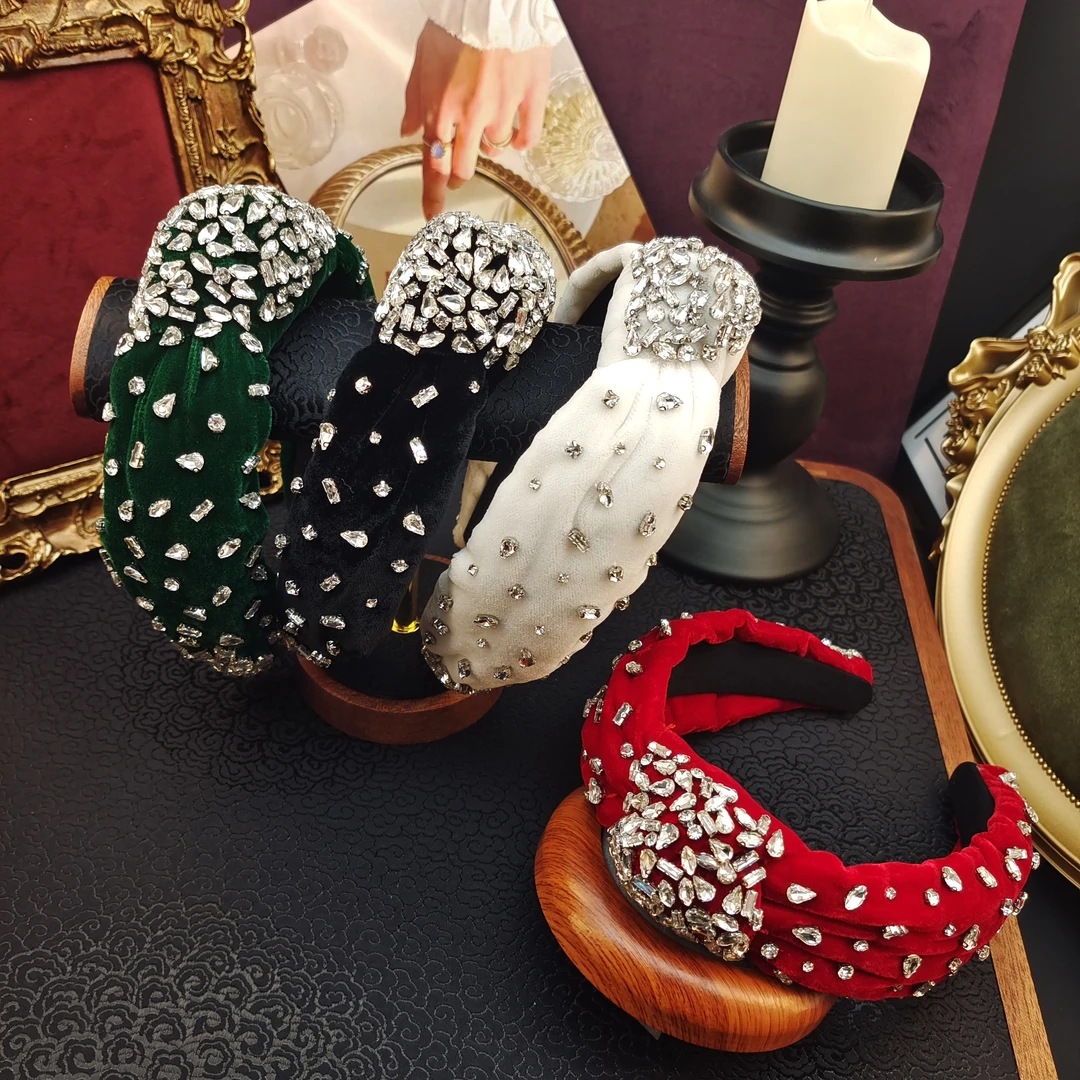 精致高颅顶满天星散落水钻发箍AZ497