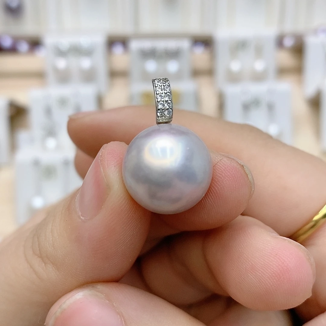 淡水珍珠颈饰银S925镶嵌