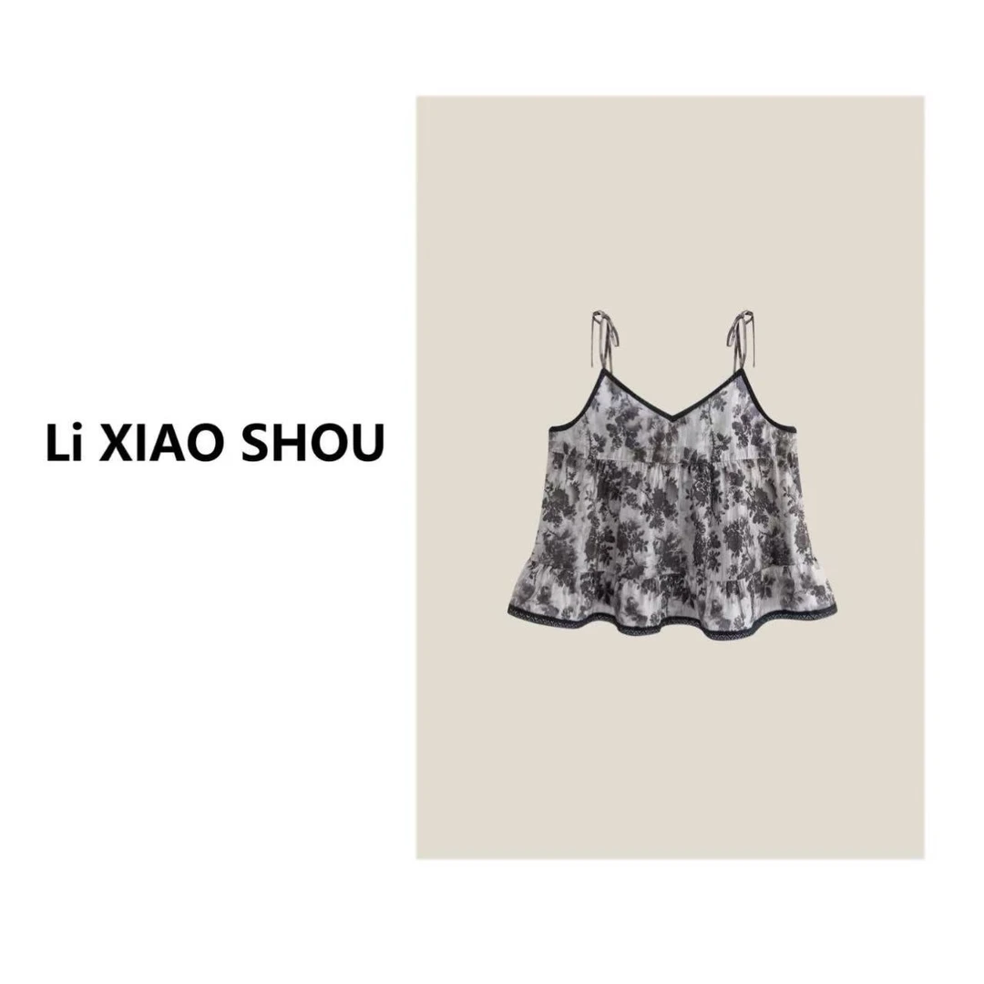 李小瘦大码女装【花海漫步】宽松显瘦薄款百搭休闲纯欲小衫女678D