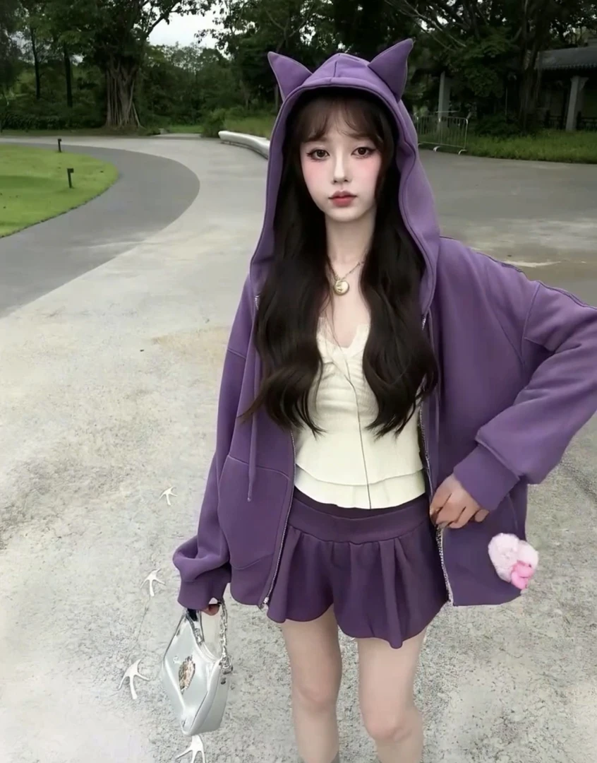 小恶魔 秋季新款温婉大方甜美百搭可爱出游显瘦小众外衣内搭半裙