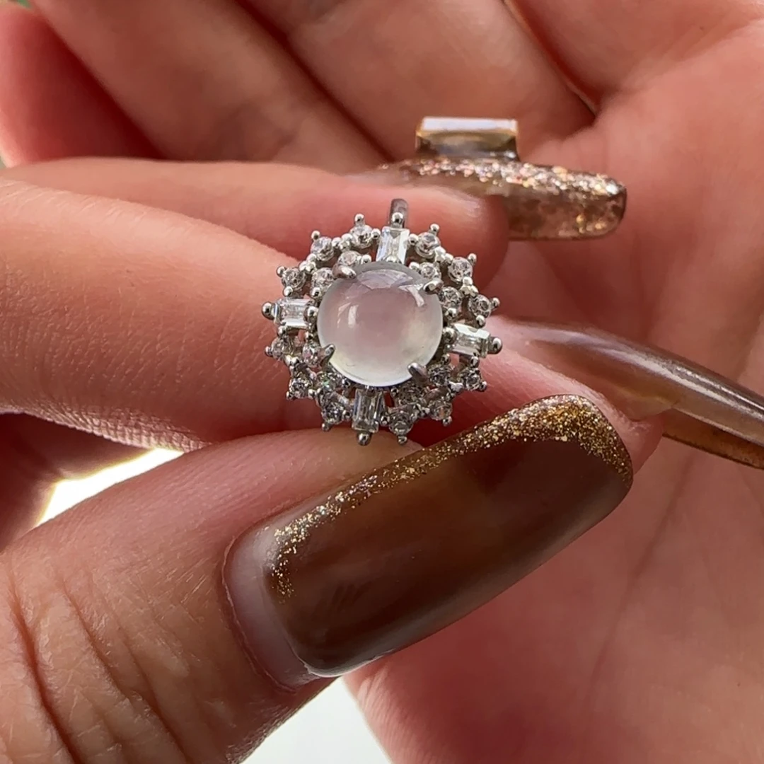 翡翠银S925镶嵌戒指