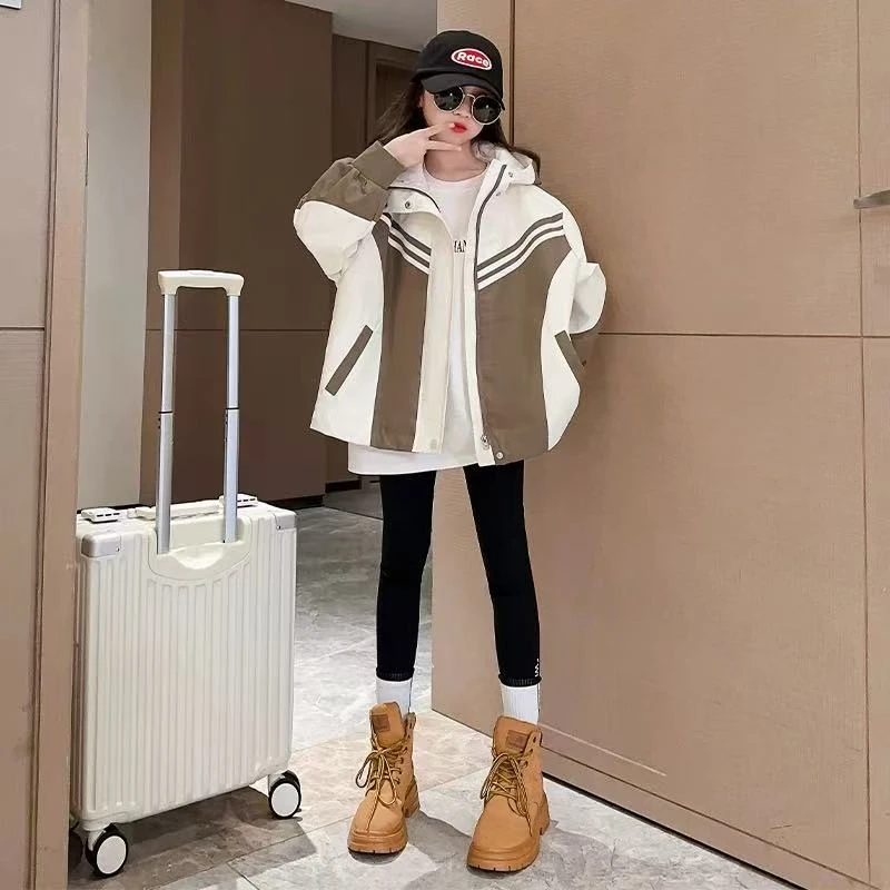 501136《现》韩版儿童男童女童休闲舒适百搭洋气拼接户外防风外套