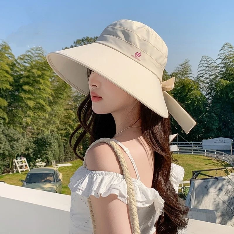 【环绕加大帽檐】出游防紫外线遮阳渔夫帽子女夏季防晒韩版2025新款