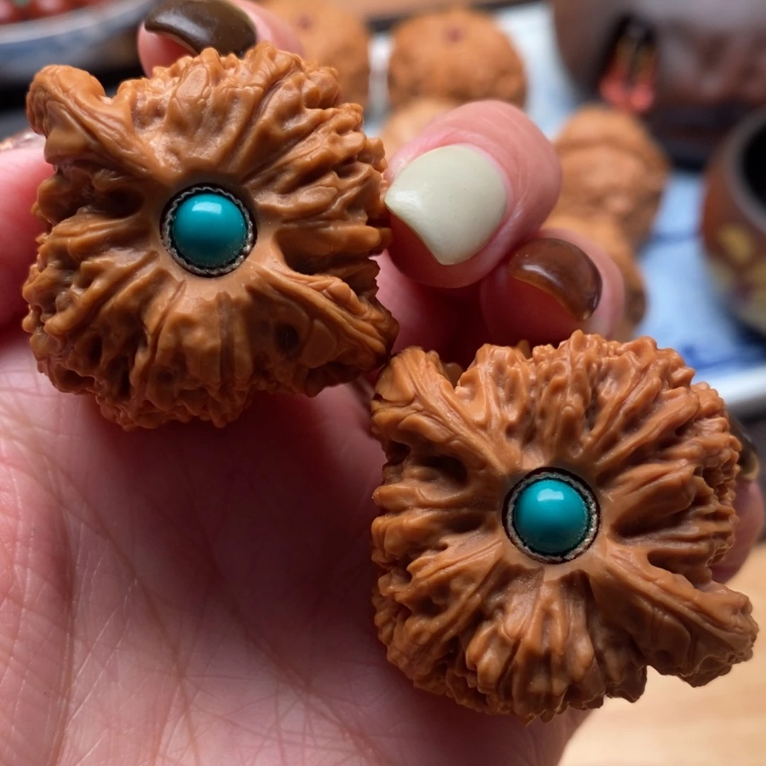 把件文玩核桃40尺寸全品南江石