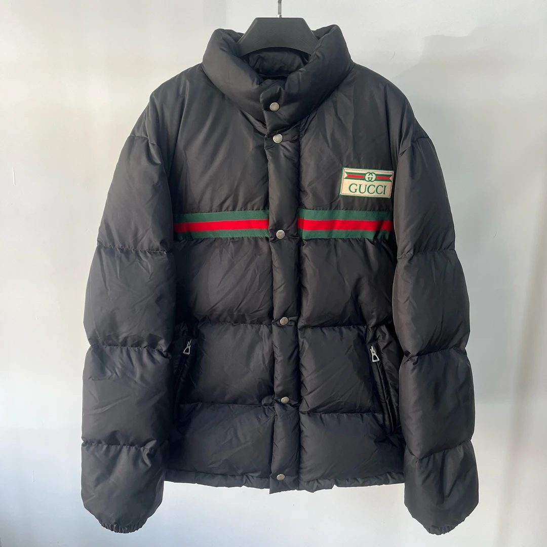 未使用 GUCCI/古驰 红绿刺绣羽绒服/50码/259161