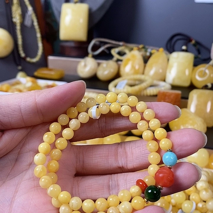 琥珀未镶嵌裸石多圈