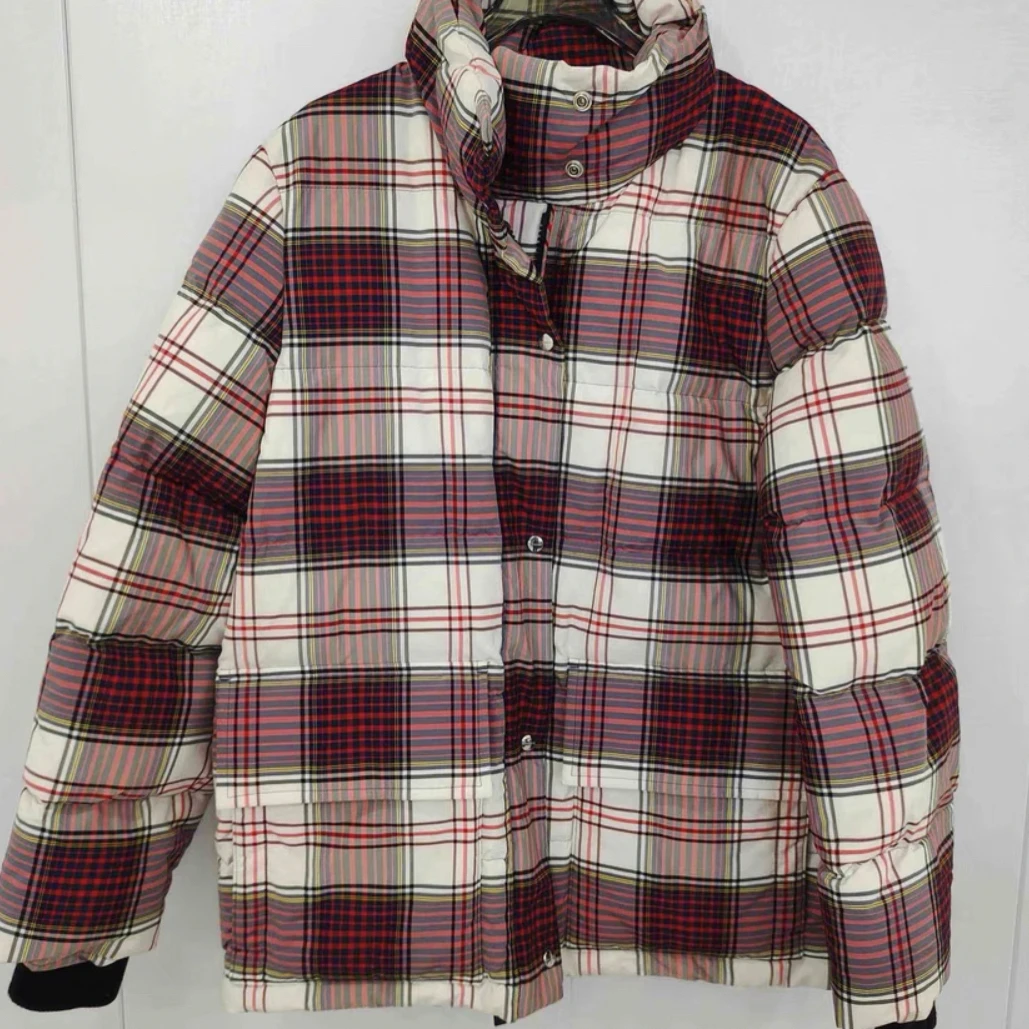 99新 BURBERRY/博柏利 红色格纹 羽绒服 /S码/A02263