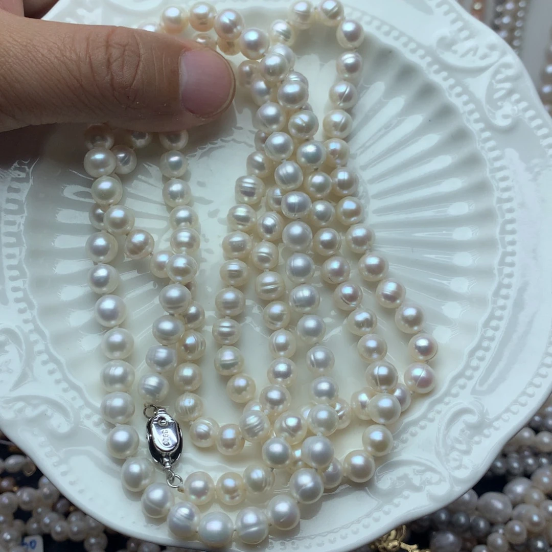 淡水珍珠6-7未镶嵌x2项链