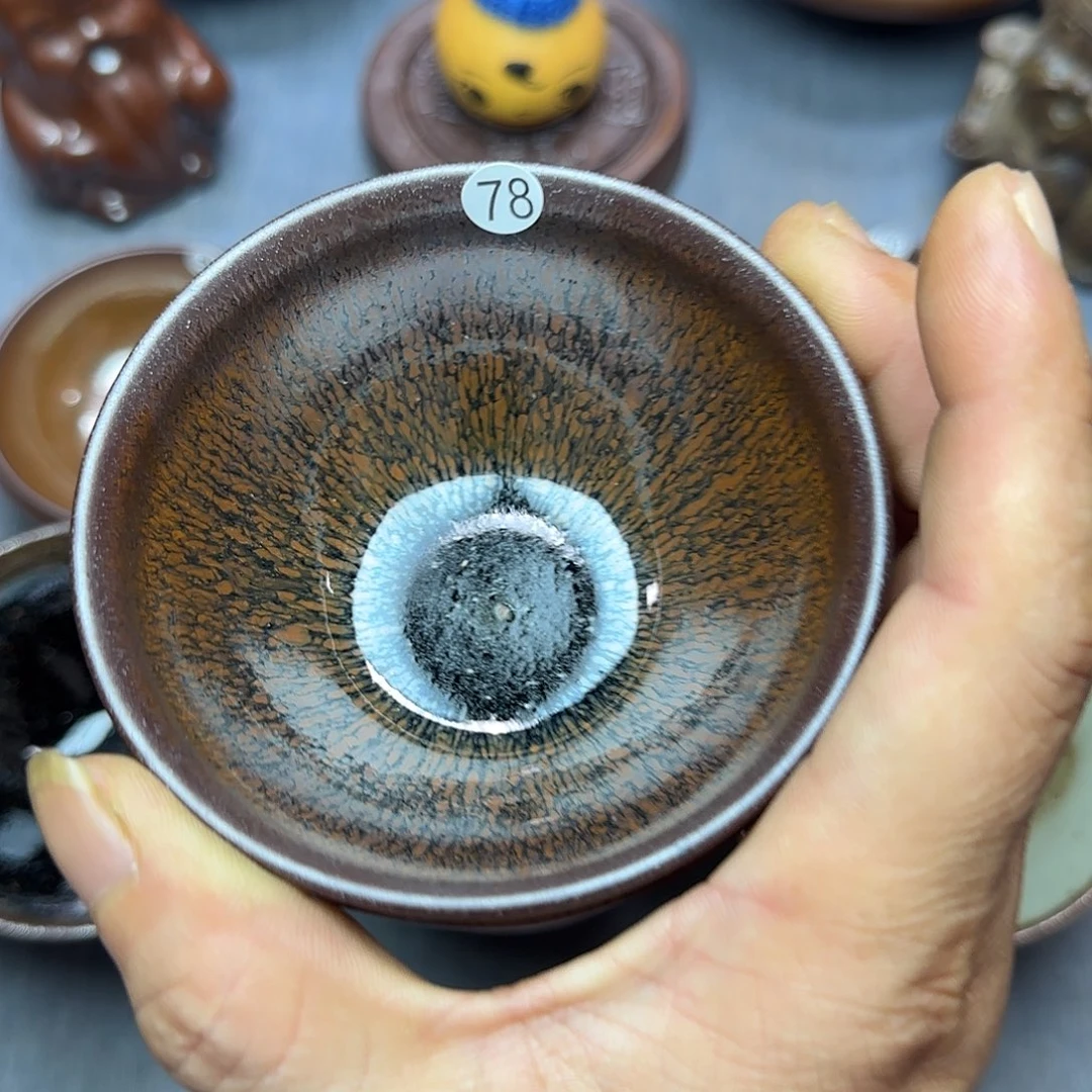 钞***力茶盏印春堂柴烧建盏