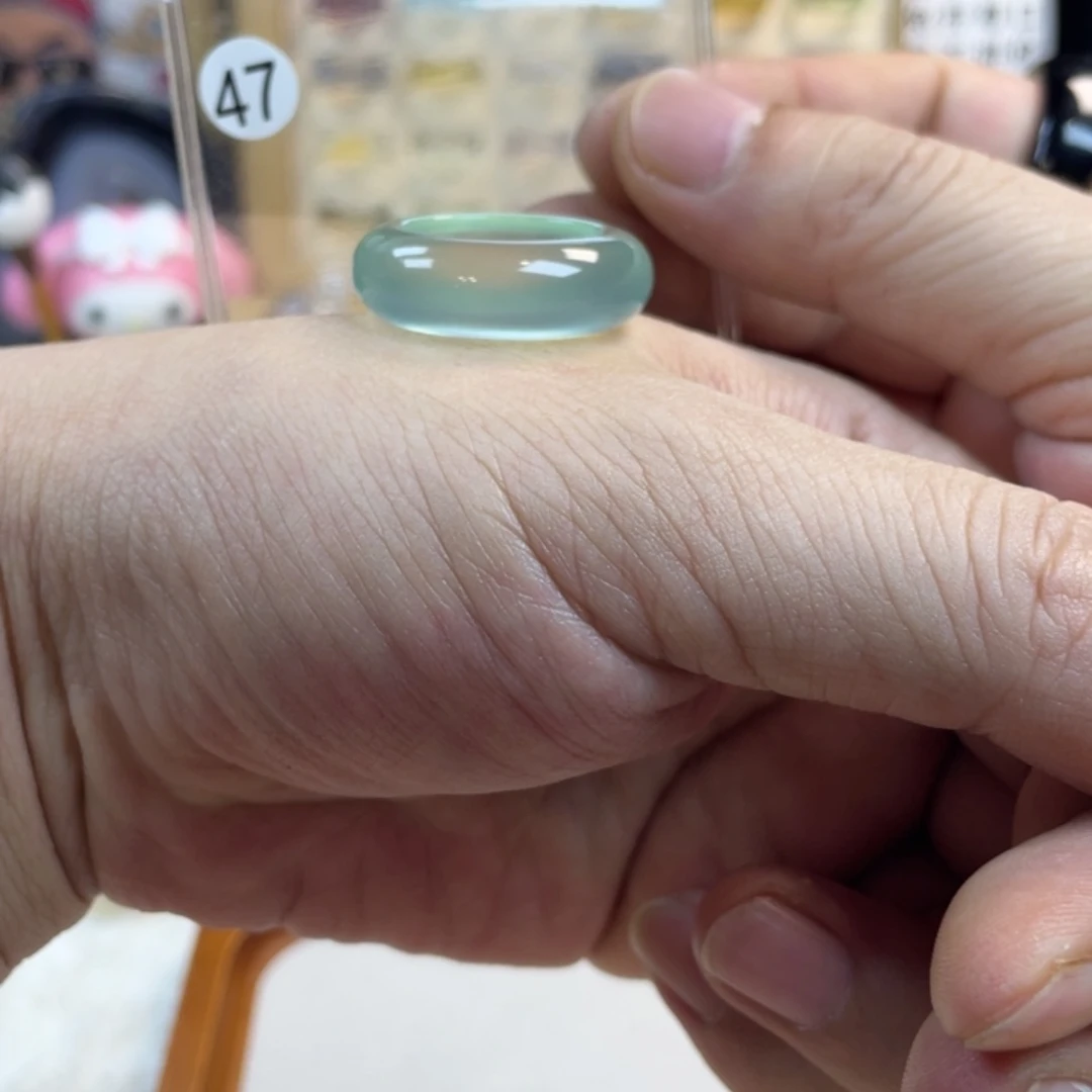 玛瑙/玉髓未镶嵌戒指港18直径18.44