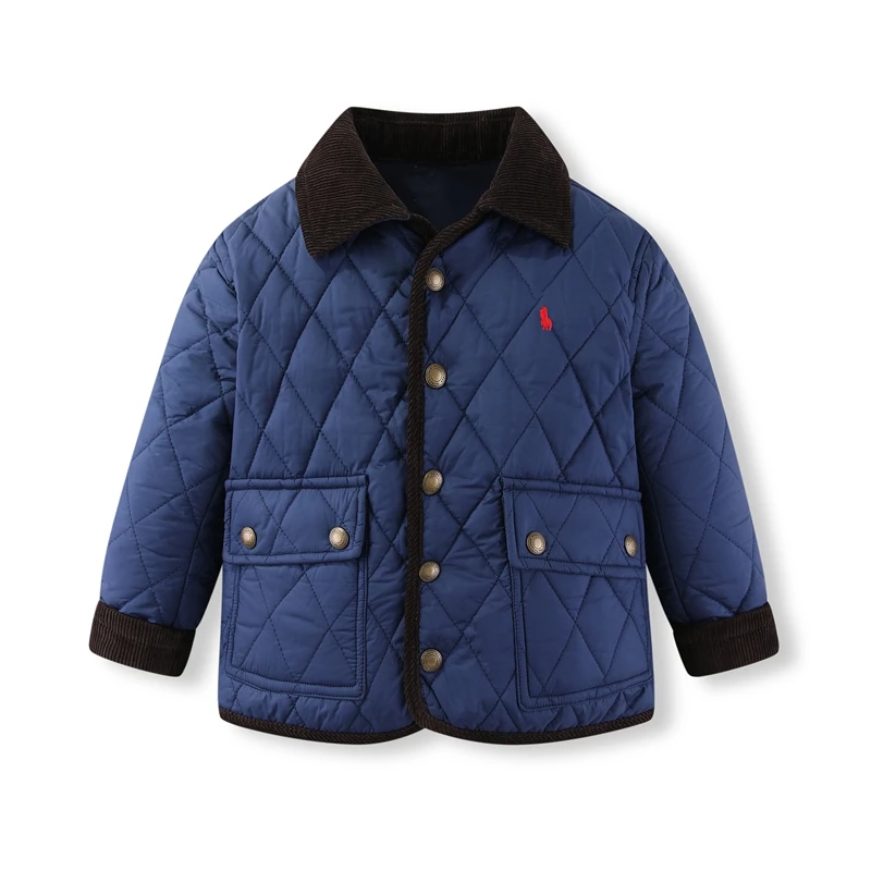 RL小马154经典菱形薄棉服 男女童