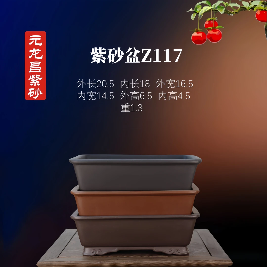 宜兴紫砂盆金弹子梅花绿植盆景
