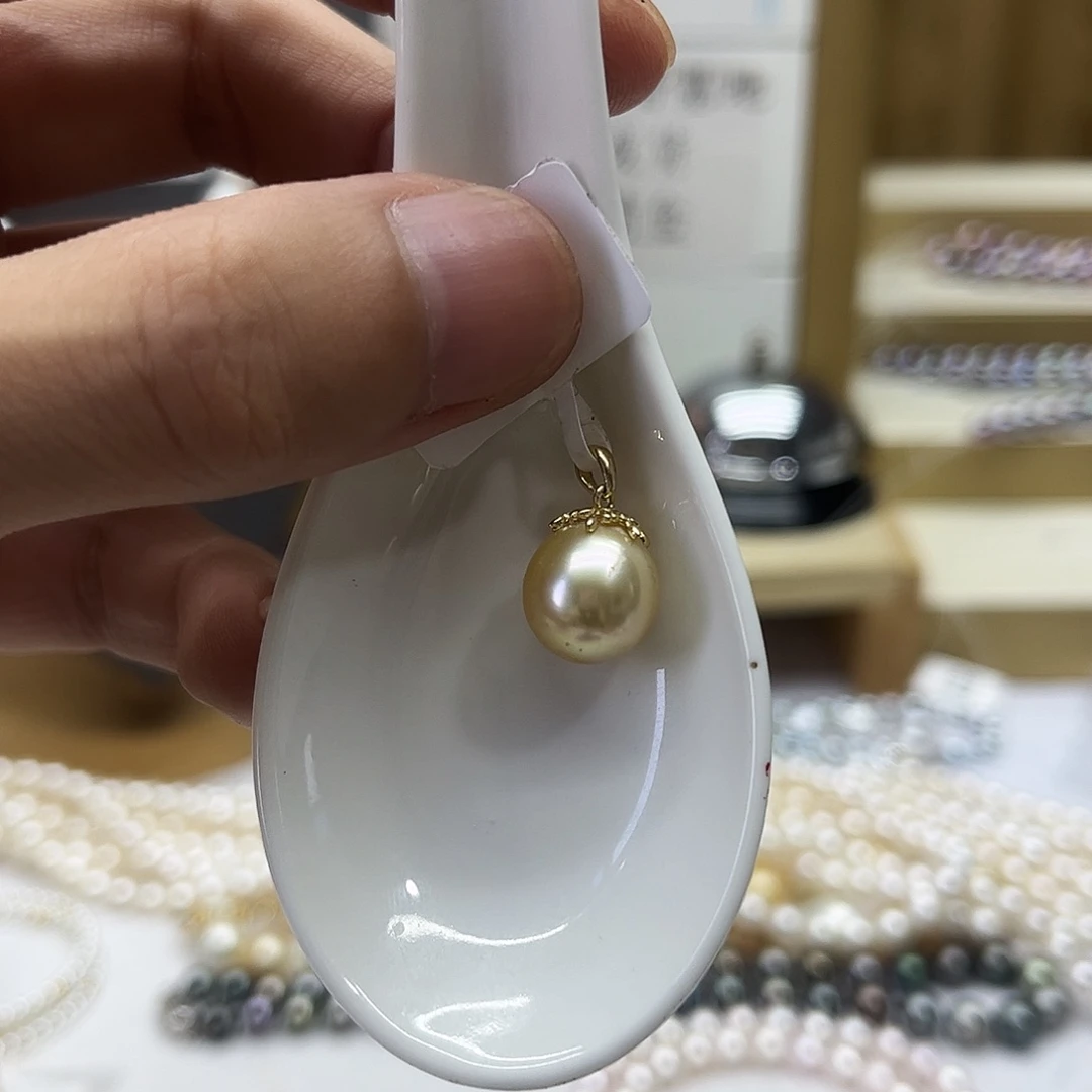 海水珍珠银S925镶嵌颈饰