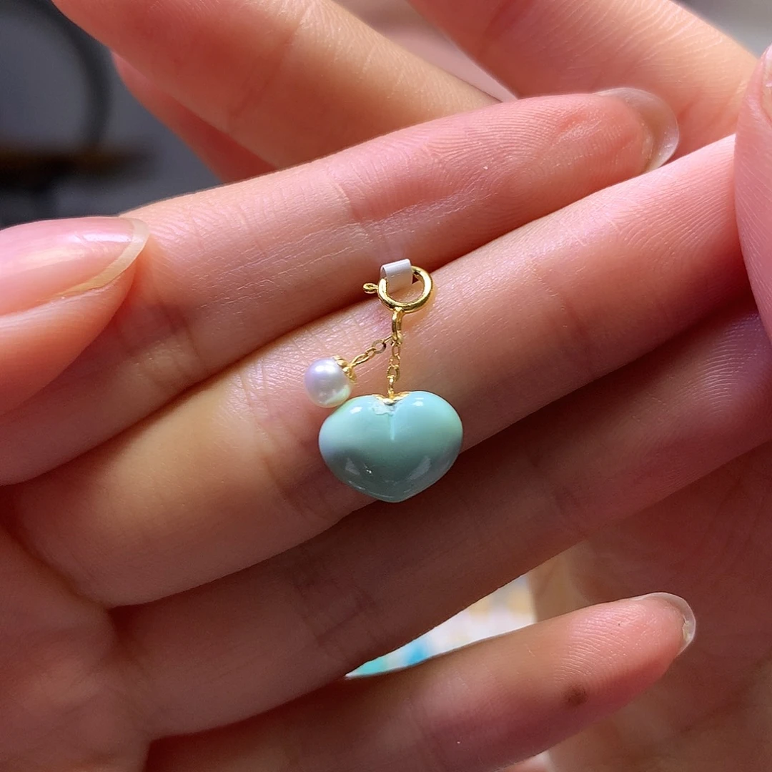 绿松石18K金镶嵌滴流