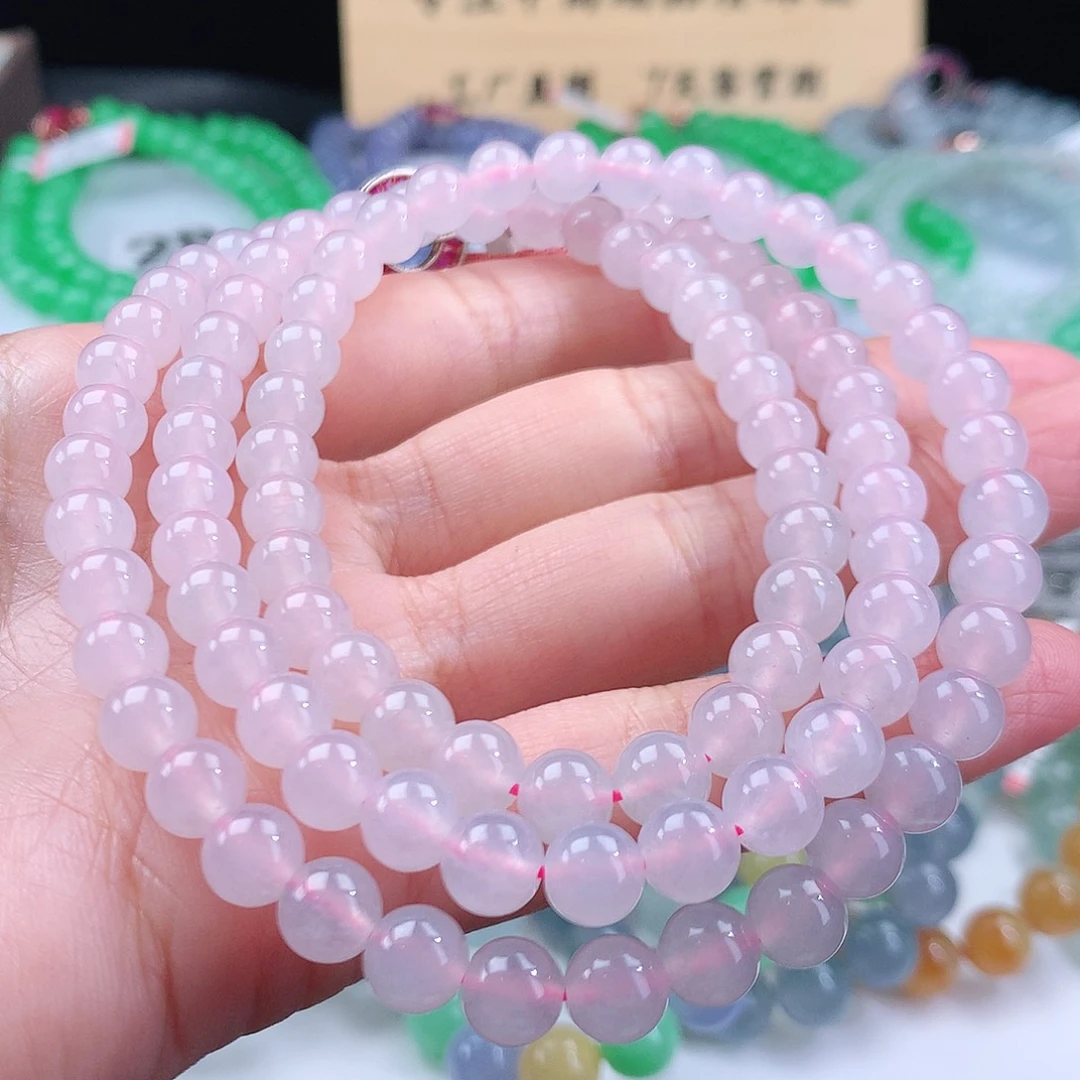 翡翠手链未镶嵌卡7mm