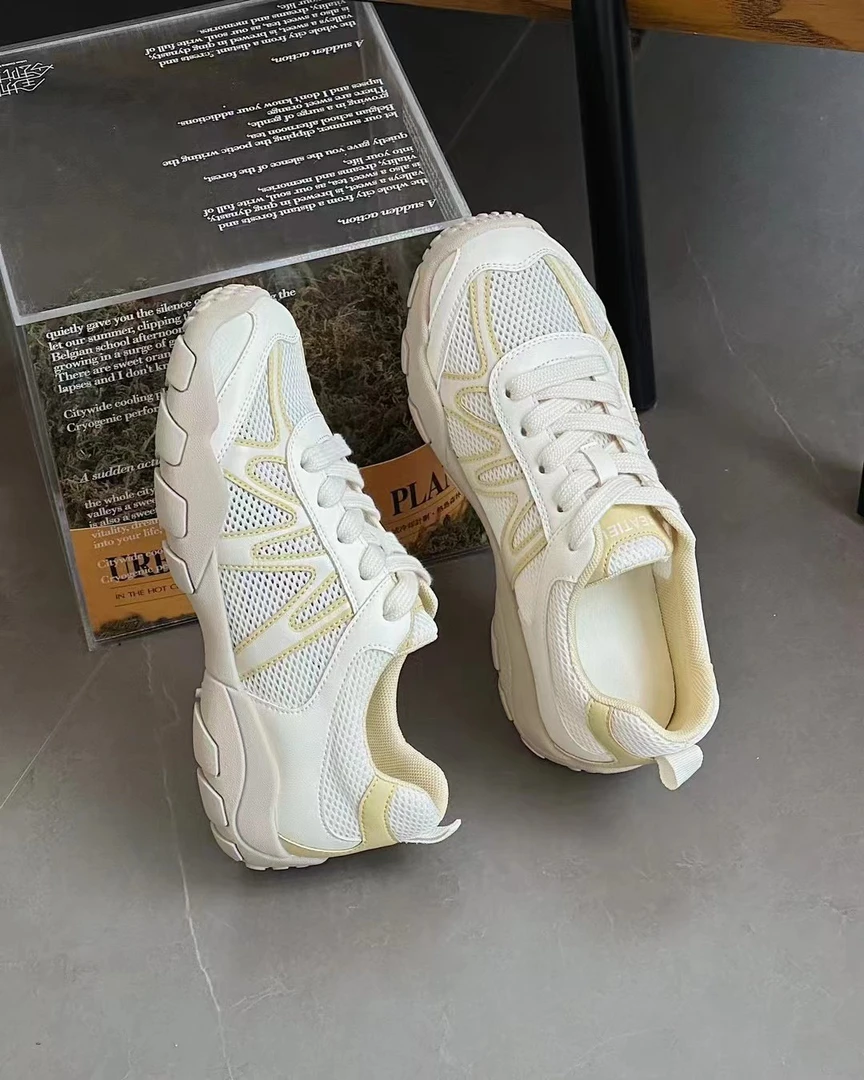 大清库！夏款透气透网3cm厚底圆头德训鞋T1600