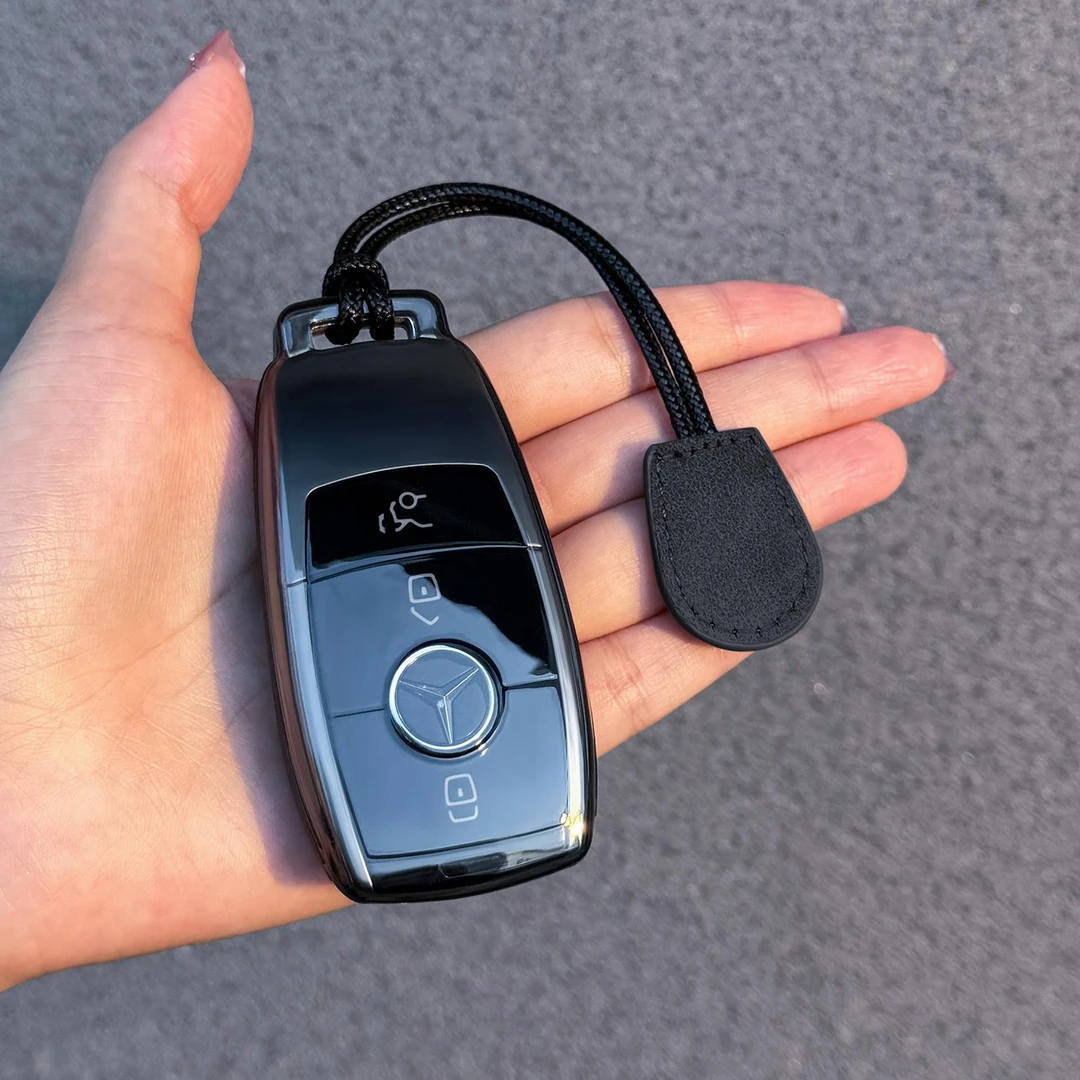 奔驰e300l汽车透明钥匙套glc260l/a200lglb/gle350c级迈巴赫s级壳