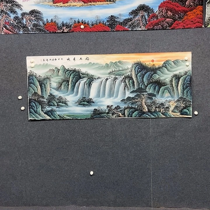 国画小六尺山水一副