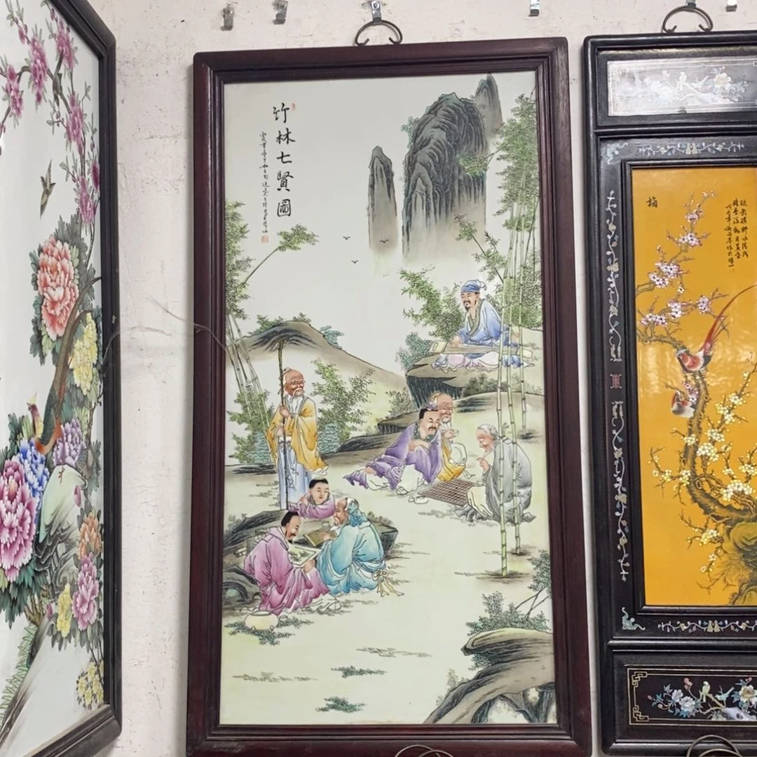 瓷片120*66 景德镇瓷板画柴窑烧制