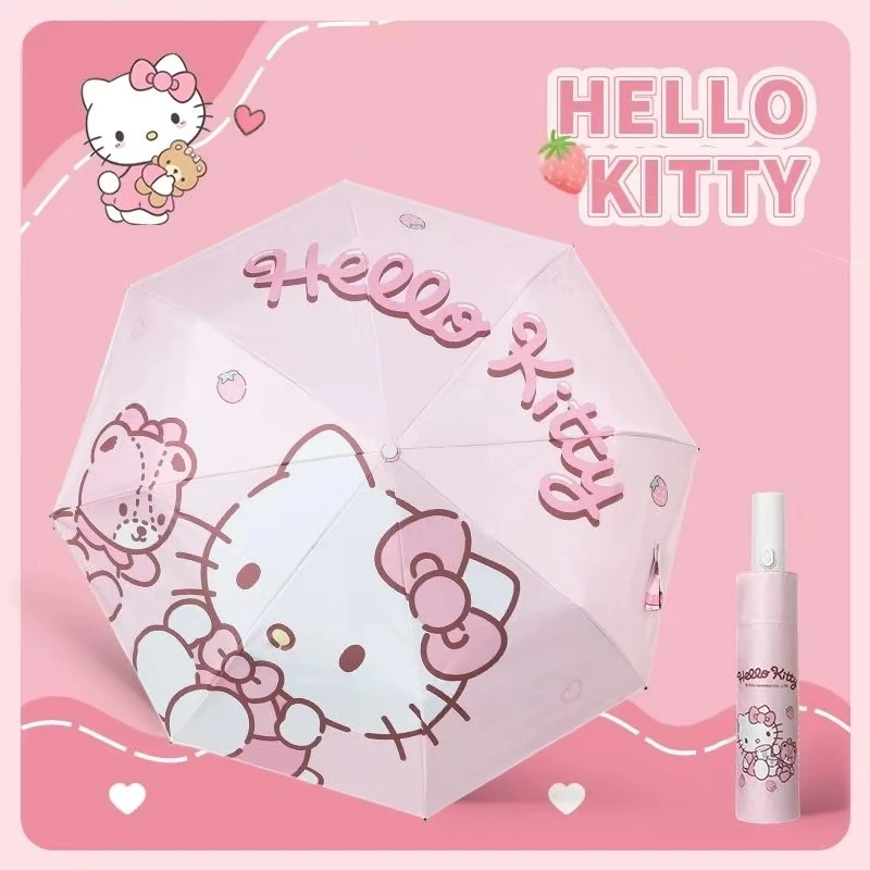 正版【三丽鸥】HelloKitty晴雨伞-晴雨俩用