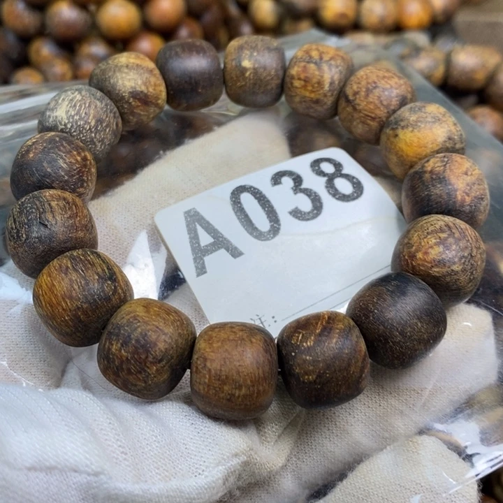 贡木手串/手链13/14墨绿火焰麻丝龙鳞瘤疤