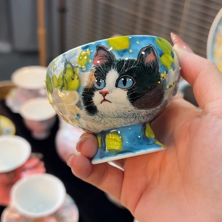 杯景德镇釉下五彩手绘