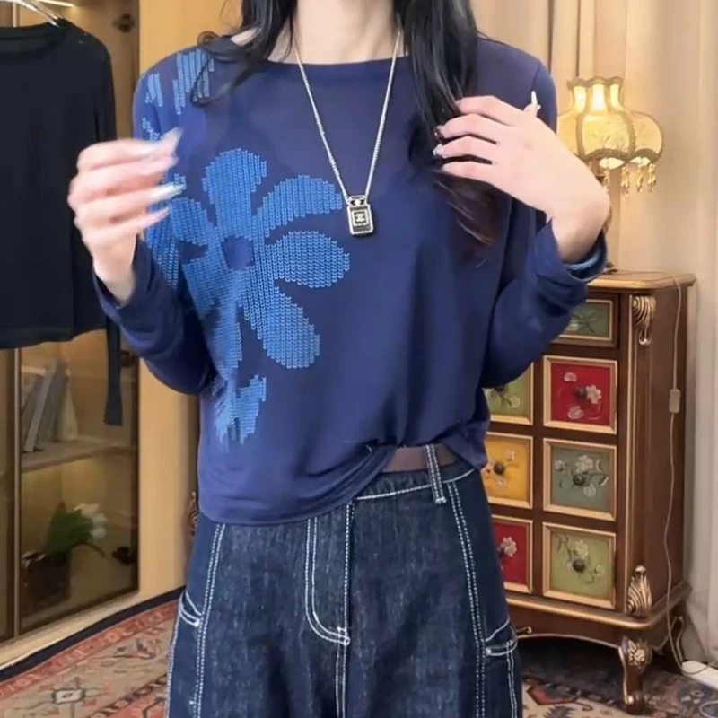 2025新款夏季设计感百搭时尚修身显瘦百搭圆领上衣LK2503131