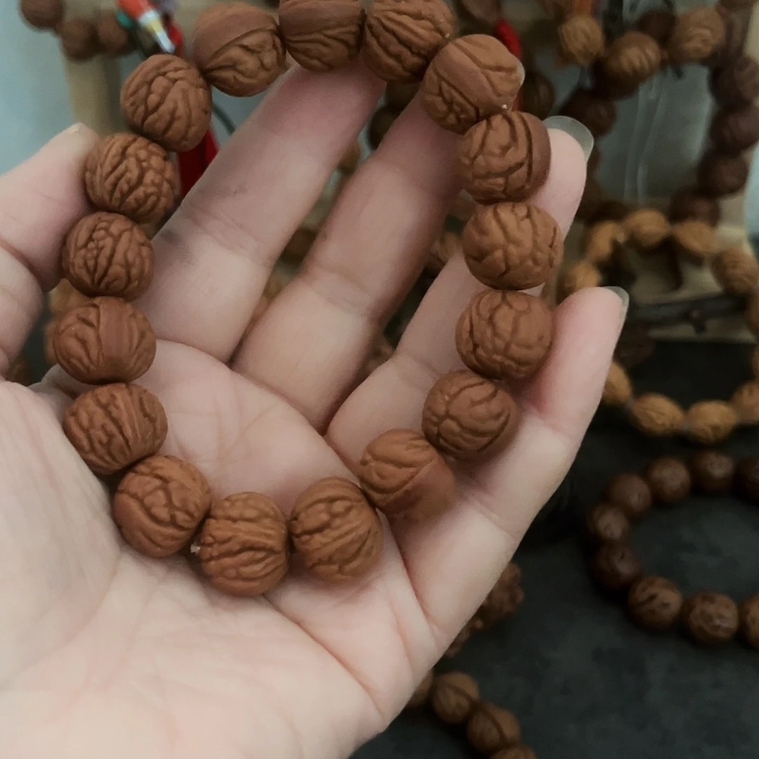 高***手野生桃枭大籽手串