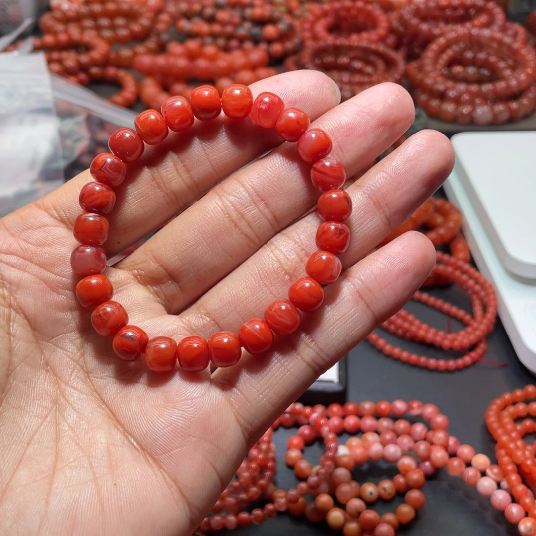 南红玛瑙手链未镶嵌