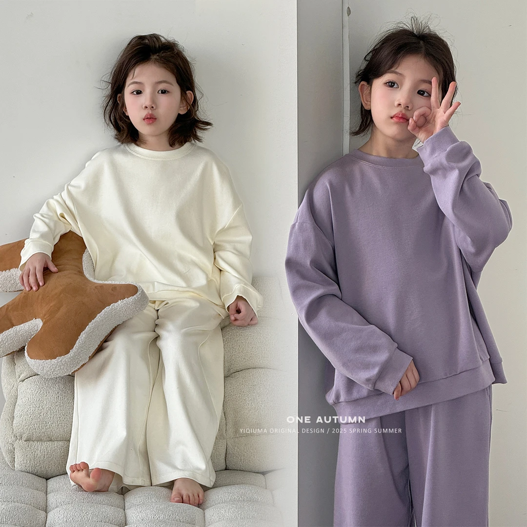 现货「壹秋.ONE AUTUMN」【睡觉没烦恼】水晶棉睡衣套装女童春季薄