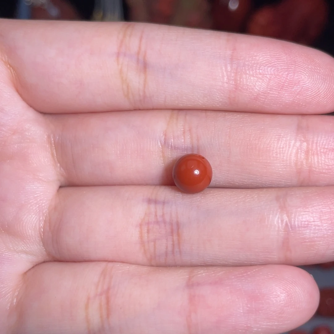 南红玛瑙未镶嵌瓦西圆珠7.1mm