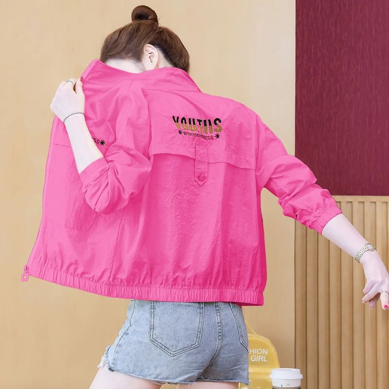 小个子防晒衣女外穿2025夏季新款紫外线透气刺绣防晒衫休闲防晒服