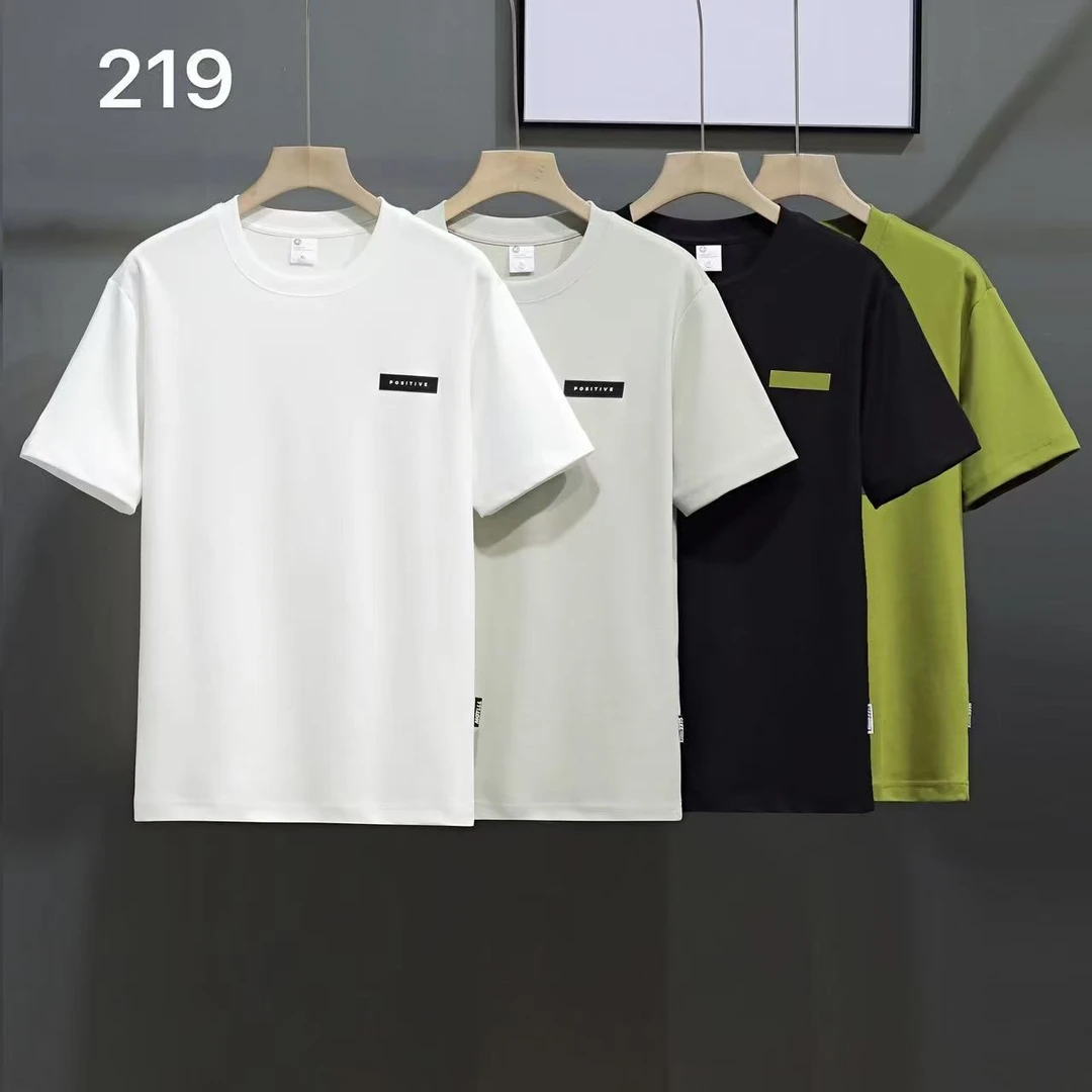 219#休闲极简百搭短袖T恤男夏季休闲纯棉潮流舒适