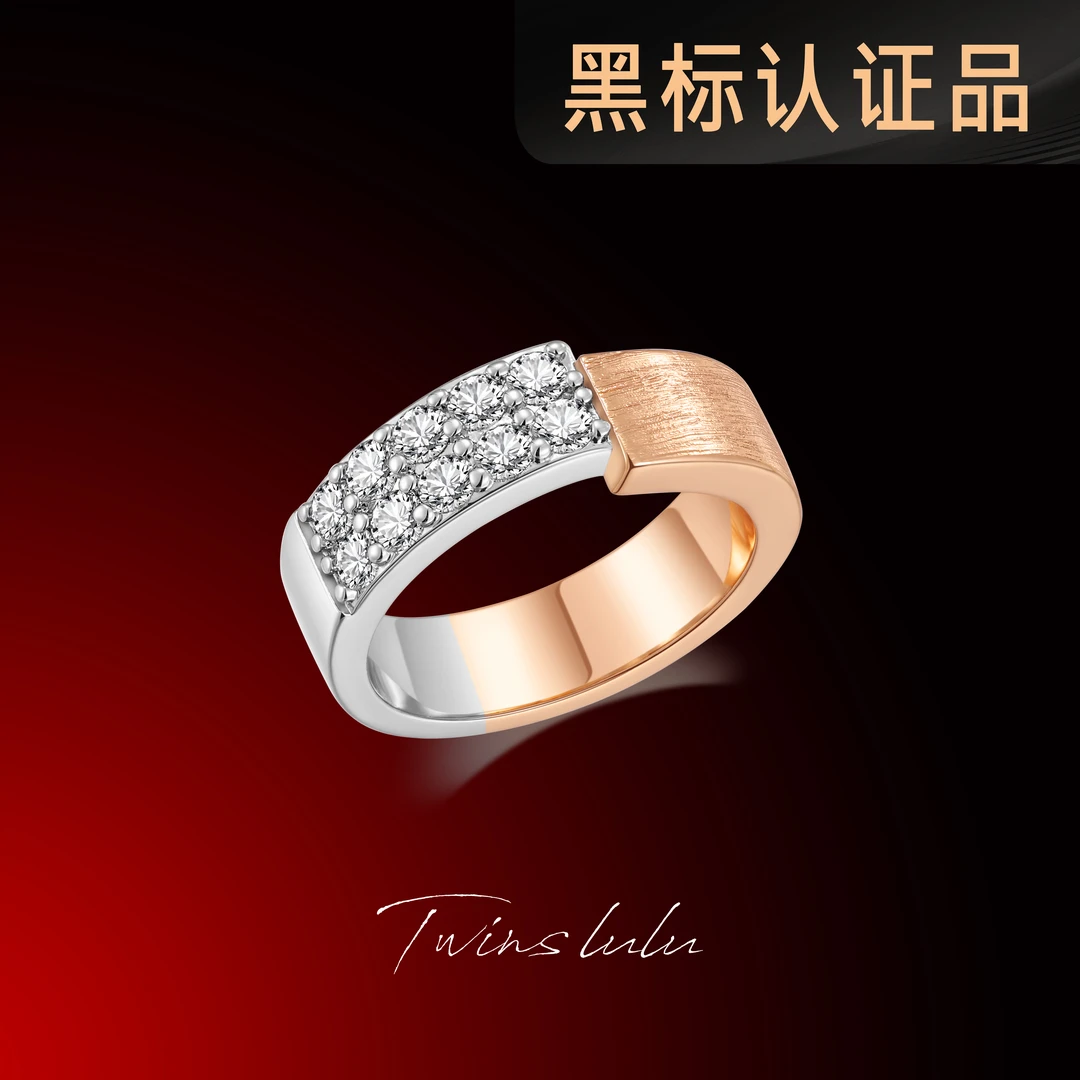 TWINS LULU 镀K金 【春上新】设计师手工拉丝戒指TSS7822