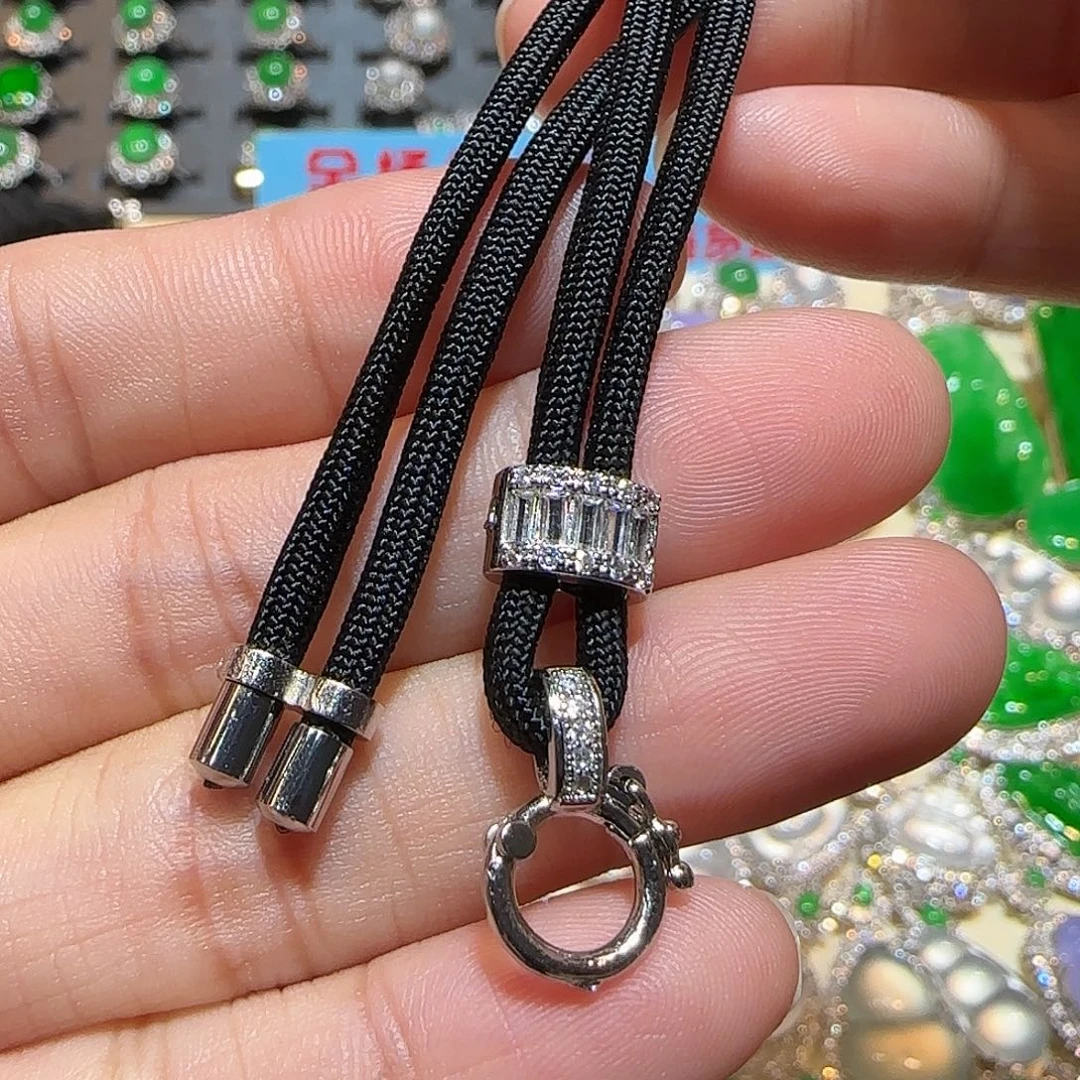 翡翠未镶嵌挂件高货绳