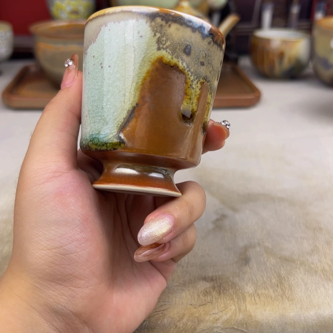 杯纯手工柴烧主人杯