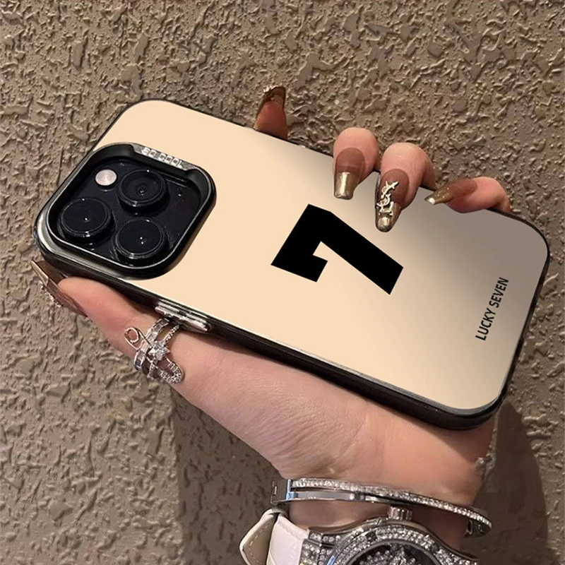 适用苹果15promax手机壳幸运数字iphone14plus保护套个性创手机套