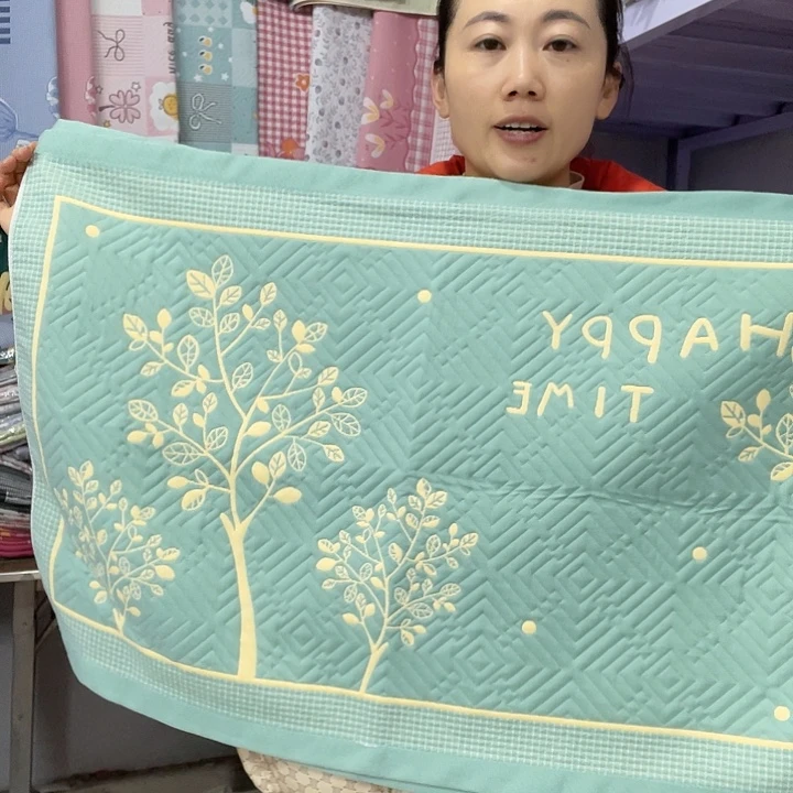 棉纱布特价绿色大树纯棉