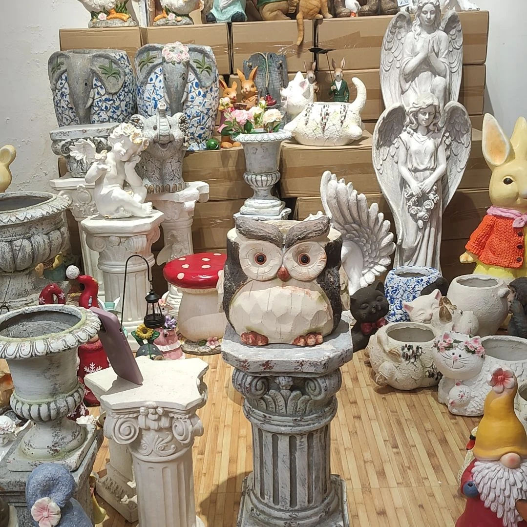 合成树脂氧化镁猫头鹰花盆