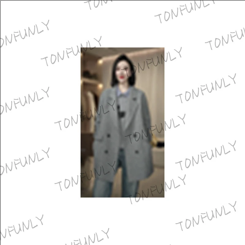 [正品保证]新款平驳领正肩款百搭气质时尚羊毛外套大衣