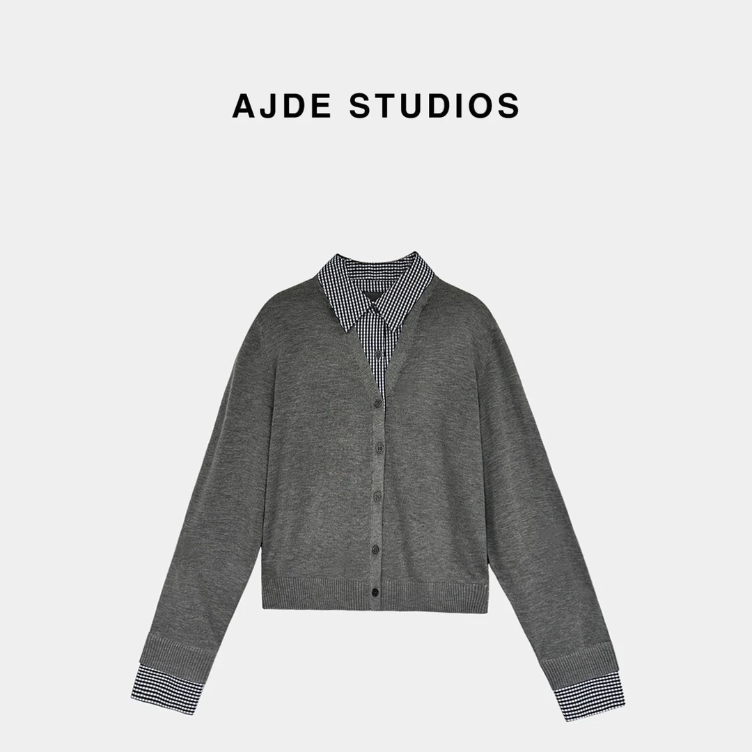 AJDE｜学院衬衫假两件毛衫秋冬穿搭01