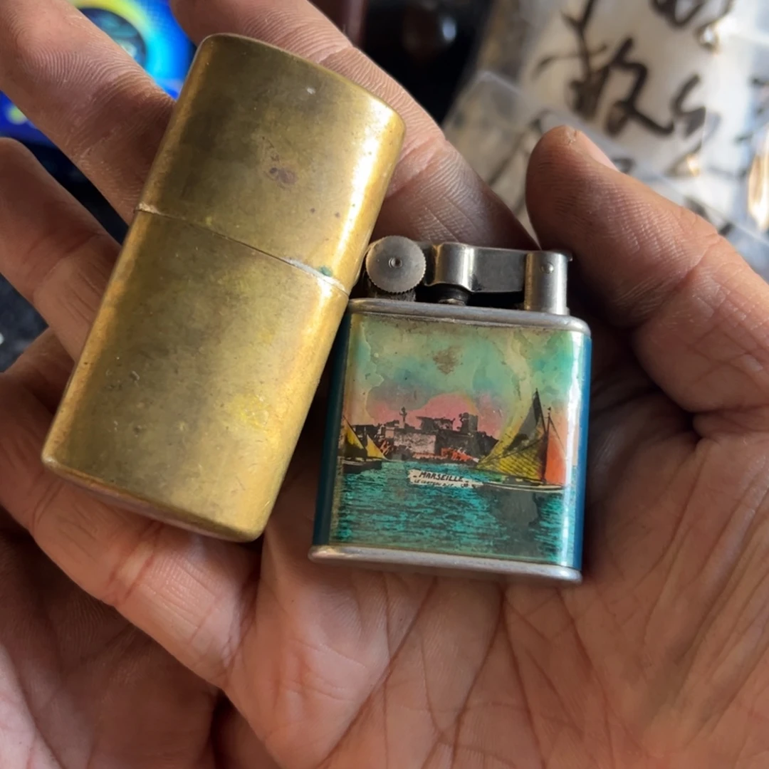 古董煤油打火机-俩