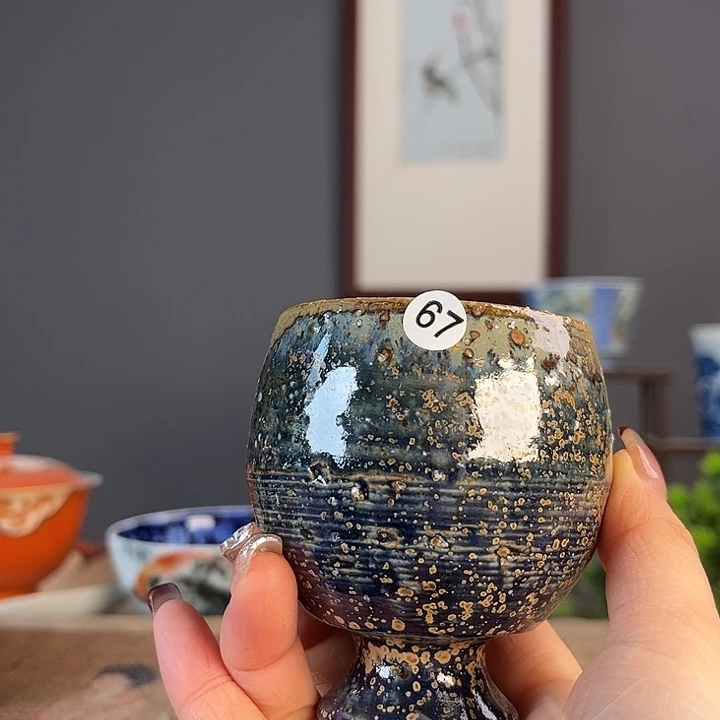 摆件景德柴烧茶杯多人