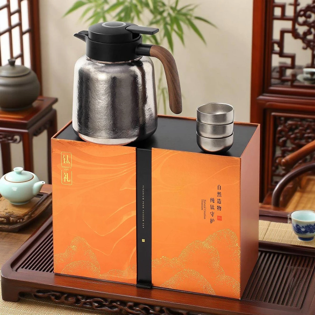 纯钛高端茶水分离焖茶壶
