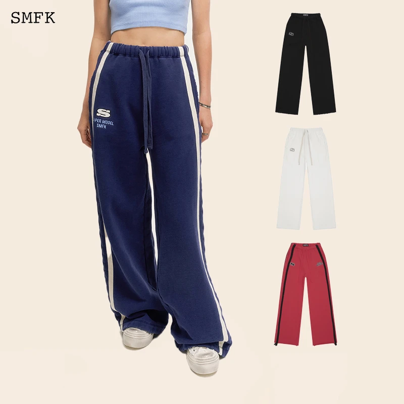 SMFK荒野流浪阔腿运动裤 UP001B 户外直筒高腰宽松长裤4色